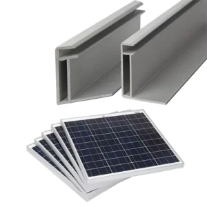 Solar Panel Aluminum Profiles 6000 Series with Cutting/Welding/CNC Services for PV Systems