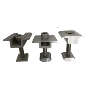 Solar Panel End Clamps Aluminium Mid Clamp Metal Clip Solar Mounting Accessories YZ R04 25 Year Warranty