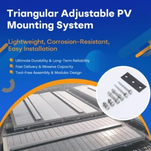 Solar Panel Flat Roof Mounting System Triangular Adjustable Solar Panel Mount Photovoltaic Brackets for Industrial