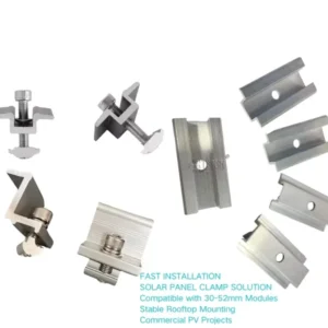 Solar Panel Mid Clamp End Clamp Compatible with 30mm 40mm Modules for PV Mounting Rails Solar Accessories Art Sign