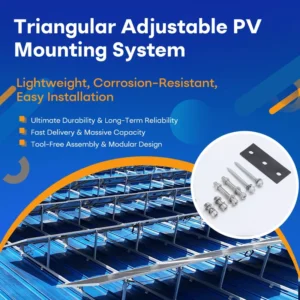 Solar Panel Mounting Accessories Flat Roof Adjustable Photovoltaic Solar Mounting System Brackets for Commercial