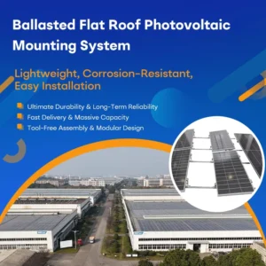 Solar Panel Mounting Brackets Ballasted Adjustable Photovoltaic Solar Panel Mount Bracket for Commercial Flat Roof