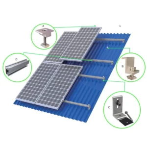 Solar Panel Mounting Brackets Photovoltaic Aluminium Rail with Anodized Surface CE Certified for Tile Roof and Ground