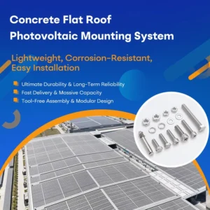 Solar Panel Mounting Kit Complete Accessories Adjustable PV Solar Panel Mount Brackets for Concrete Flat Roof