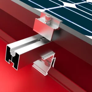 Solar Panel Roof Mounting Kit Aluminum Rail Metal Roof Clamps PV Installation Accessories Solar Clamp