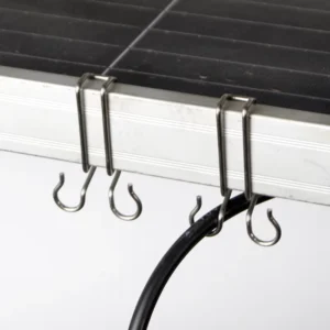Solar Photovoltaic Module Accessories 304 Stainless Steel Quick Installation Side Cable Fixing Clip Hook for PV Wire Routing