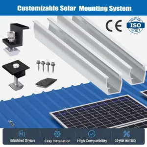 Solar Photovoltaic System Mini Rails for Rooftops and Ground