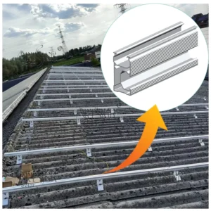Solar Rail Mounting System Aluminum Profile Factory Custom Manufacturer OEM Length for Solar Panel Art Sign