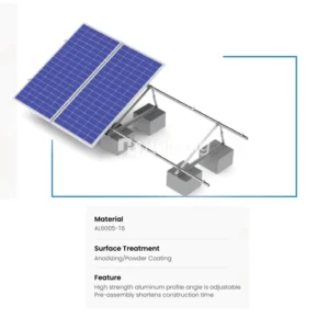 Solar Structure Aluminum PV Panel Bracket Solar Mounting System Adjustable Solar Mounting System for Flat Roof