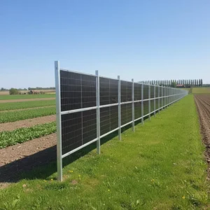 Space Saving Vertical Solar Panel Fence Kits Hot-dip Galvanized Steel Aluminum Brackets 10-Year Warranty for Agricultural Solar