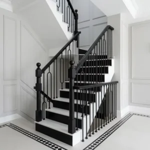 Stainless Steel French Design Stair Handrail Customizable Anti Rust Corrosion Resistant Balcony Villa Hotel