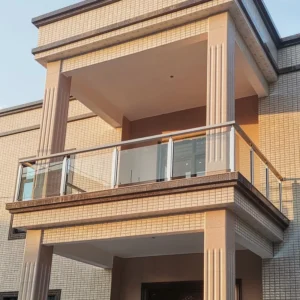 Stainless Steel Glass Modern Outdoor Balcony Villa Staircase Railing Handrail Rust Resistant