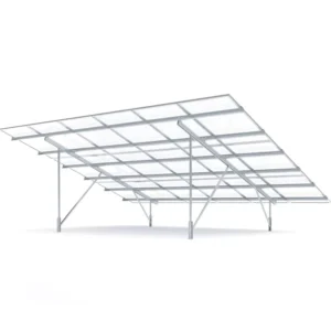 Steel Galvanized Solar Panels Mounted Frame Ground Structure With Screw Foundation