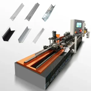 Steel Slotted L Angle Roll Forming Machine Metal Corner Shelf Panel Rack Post Making Machine Angle Bead Profile Equipment