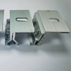 Steel Solar Panel Mounting System with Anodized MID Clamp Accessories for Roof and Carport Installation