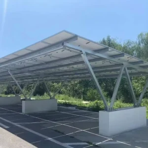 Steel T Frame Solar Carport Mounting Kit with 25 Year Service Life 10 Year Warranty 1.2kN m Wind Load