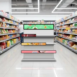Stretched Bar LCD Display 19.5 48.8 64 Inch Android Ultra Wide High Brightness Touch Screen for Retail Store Ads