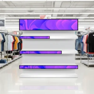 Stretched Bar LCD Display 19.5 48.8 64 Inch Touch Screen Android Ultra Wide Shelf Edge for Supermarket Retail