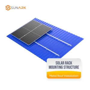 Sunark Solar Panel Accessories Residential Aluminium Pv Mounting System Photovoltaic Racking for Metal Roof