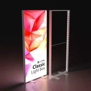 Supplier Aluminum Tension Fabric Light Box Fabric SEG Lightbox Frameless Advertisement Display Textile Exhibition Booth Trade Show Display
