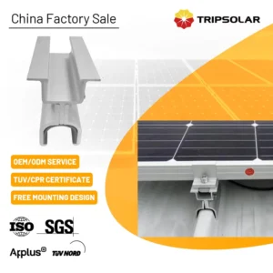 TP-MR Solar Metal Roof Top Mounting Kit Anodized Aluminum Racking System 10-Year Warranty 40m/s Wind Load 1.4KN/m2