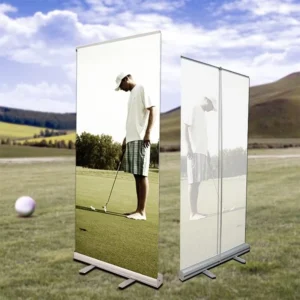 Tension Retractable Banner Stand Aluminum Profile High Resolution for School Campus Recruitment