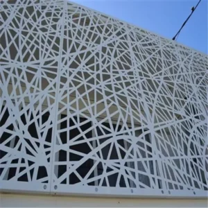 Texture Perforated Installation Fins Cladding Company Facade 3d Profile Aluminum Extrusion Curtain Wall Wood Grain Panel