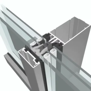 Thermal Break 6063 Aluminium Alloy Powder Coated Modern Design Curtain Wall Profiles