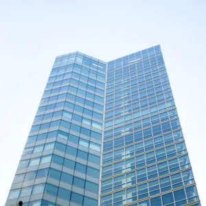Thermal Break Insulated Unitized Curtain Wall Aluminium Profile Tinted Tempered Glass Curtain Wall