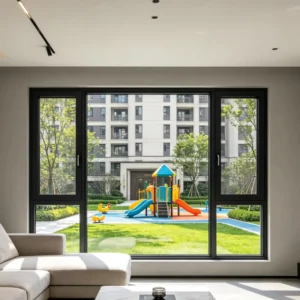 Thin Frame Casement Window Custom Hue for Office Tower Exhibition Hall Retail Store Manufacturer Direct Supply
