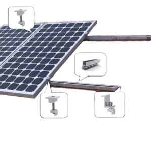 Tile Roof Hook & Rail Solar Mounting System Aluminum Structure for Clay & Concrete Tile