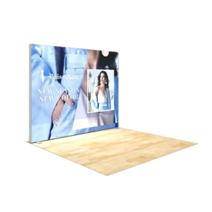 Tool Free 10x8ft Foldable Aluminum SEG Fabric Custom Print Trade Show Exhibition Light Box Backdrop