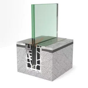 Top Mount Frameless Staircase Aluminium Profile U Channel Clamp Glass Railing Base Shoe