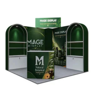Tradeshow Exhibition Display Booth Stands 10X10 Aluminum Portable Easy Installation Lightweight Advertising Modular Booth