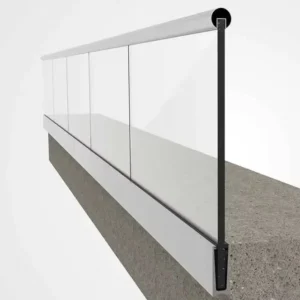 Traditional Design Staircase Handrail Aluminum U Channel Base Shoe Glass Railing Low Profile for Hotels