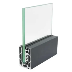 U Channel Glass Railing Handrail Aluminum Balustrade