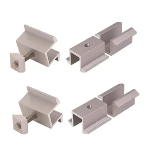 UISOLAR on Stock Solar Rail End Clamp 30mm 35mm 40mm Middle Clamp Black Aluminum Solar Clamp