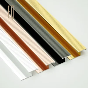 Universal Gold Marble Tile L Shaped Step Strips Indoor Aluminum Alloy Anti Slip Stair Closing Edge Metal Iron Stair Parts