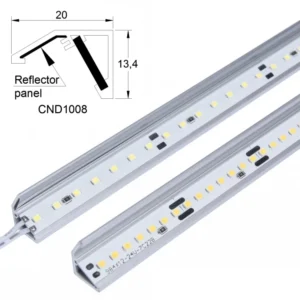 V Aluminum Profile 12V 24V LED Rigid Light Bar Strip 2835 Reflector Shelf Display Supermarket Cabinet Lighting SMD2835 OEM ODM