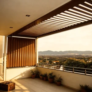 Vertical Louver Aluminum Frame Adjustable Ventilation Panel Lightweight Durable Modern Kitchen Decorative Energy Saving