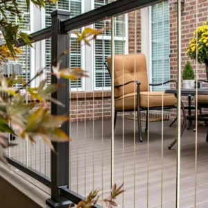 Vertical Side Mount Wire Cable Railing System Stainless Steel Outdoor Decking Rope Wire Railing