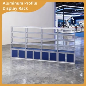 Vibration Resistant Aluminum Extrusion Trade Show Display Rack Heavy Duty Multi Tier Shelving with Stable Frames