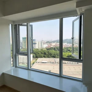 Waterproof Frosted Privacy Glass Design for Kitchen and Bathroom Ventilation Custom Size Aluminum Casement Window