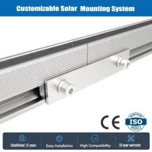 Waterproof Windproof Solar Rail Mount Bracket Durable PV Guide Rail Support for Outdoor Installation