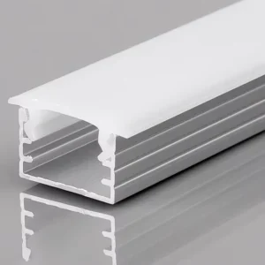 White Aluminum Profile With Edge Diffuser Cover LED Strip Channel Wall Panel Decorative Mouldings for Modern Office Light