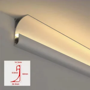 White T5 LED Skirting Board 6000 Series Alloy Profiles Anodized Surface Aluminum Strip Light 6000K Daylight 3-Year Warranty