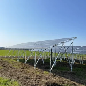 Wind Resistant Aluminum Solar Panel Ground Mounting System with Strong and Stable Frame 10 Year Warranty