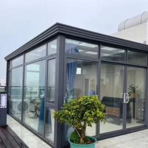 Winter Garden Wall Mounted Aluminium Profile Space Saving for Building Patio Additional Enclosed Leisure Room