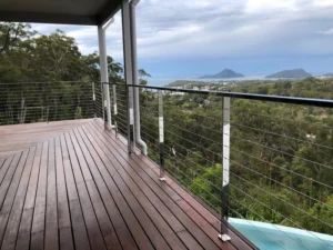 Wire Railing Post Outdoor Deck Wire Railing Tensioning Stainless Steel Cable Balustrade Post System