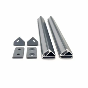 YG 1 PC 扩散器盖 LED 线性铝型材 45 度发光，适用于前部 LED 灯条铝型材中的层压板